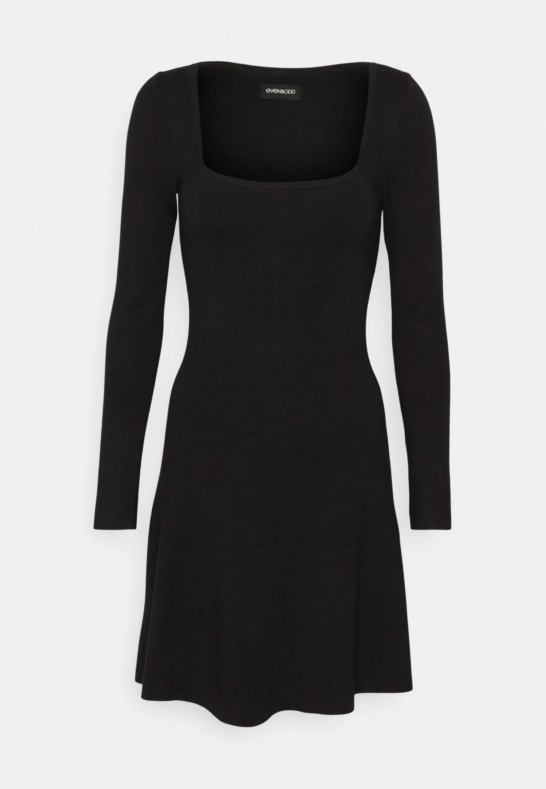 Even&Odd Eckiger Ausschnitt Mini Strickkleid - Robe Pull - Black 6 Even&Odd Eckiger Ausschnitt Mini Strickkleid - Robe Pull - Black – Image 4