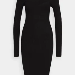 V Ausschnitt Ripp Mini Bodycon Strickkleid - Robe Fourreau - Black -Even&Odd Soldes 0b9ff5f876dd4346a34733b40eb78e4a scaled