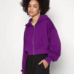 Even&Odd Sweat Zippé - Dark Purple