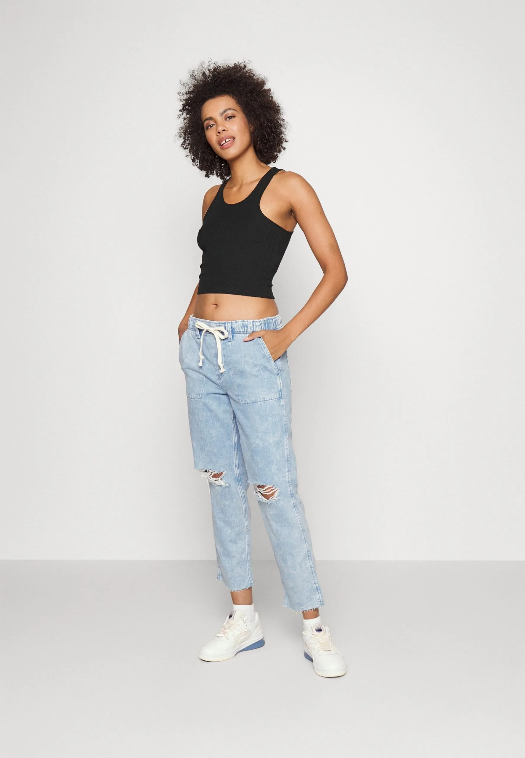 Even&Odd 2 Pack - Débardeur - Black/Khaki 2 Even&Odd 2 Pack - Débardeur - Black/Khaki