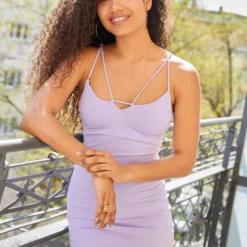 Even&Odd Robe En Jersey - Lilac