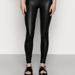 Even&Odd Wet Look Leggings - Legging - Black