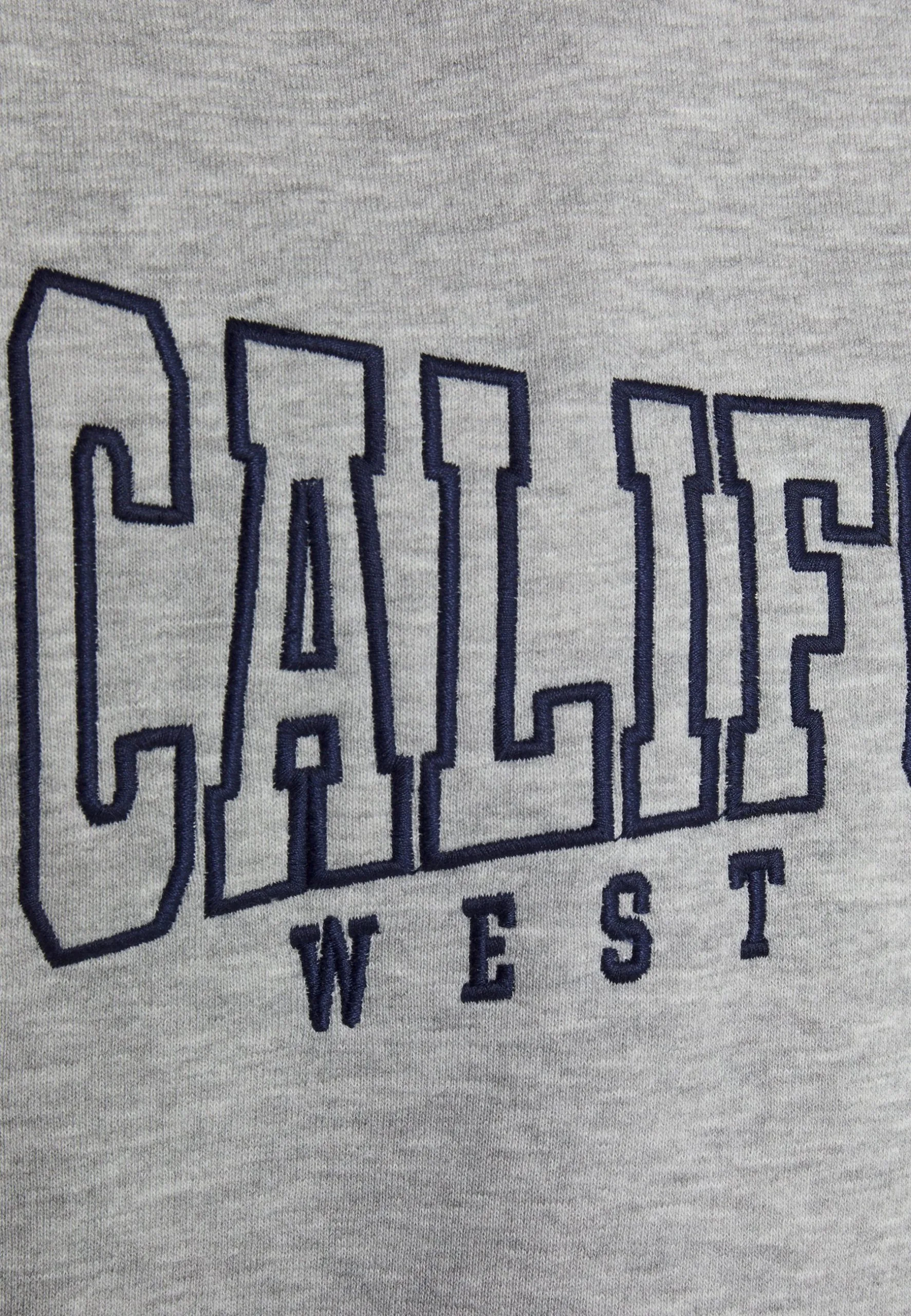 Even&Odd Poloneck With Collar And Embroidery - Sweatshirt - Mottled Light Grey 5 Even&Odd Poloneck With Collar And Embroidery - Sweatshirt - Mottled Light Grey – Image 3