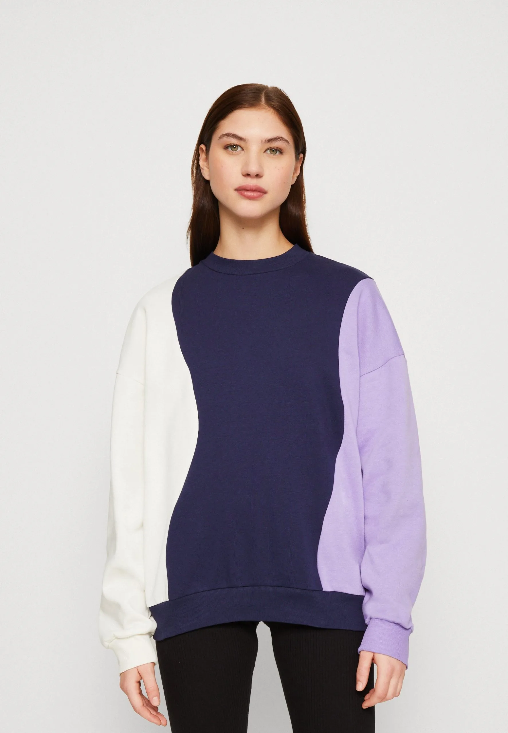 Even&Odd Sweatshirt - Dark Blue/Purple/Off-White 3 Even&Odd Sweatshirt - Dark Blue/Purple/Off-White