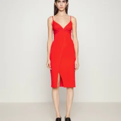 Even&Odd Eo-Ss23-C144-Sj / Strappy V Neck Knot Front Waist Midi Dress / 302 - Red - Robe De Jour - Red -Even&Odd Soldes 20036b4771ca42c3a54f3cacc0316c65 scaled