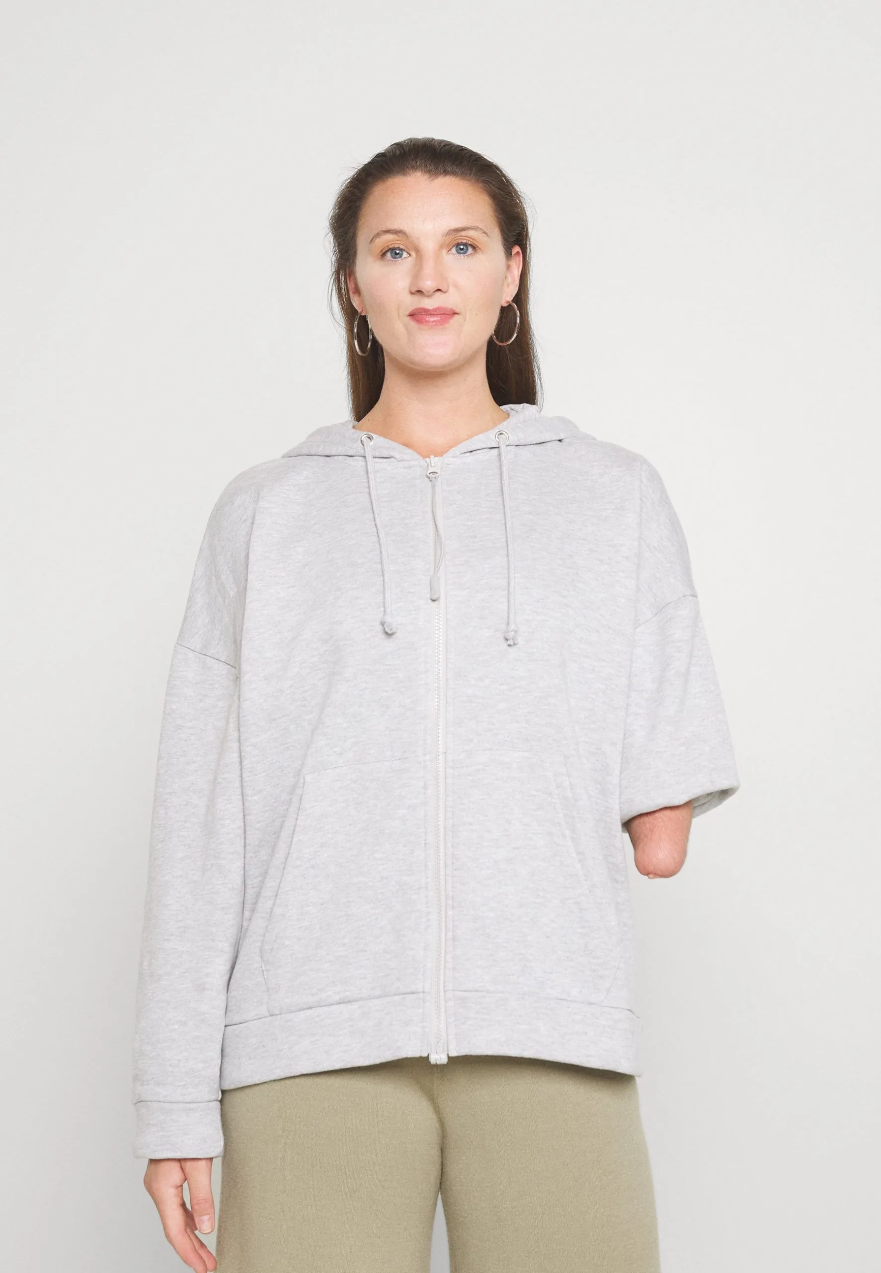 Even&Odd Sweat Zippé - Mottled Grey 5 Even&Odd Sweat Zippé - Mottled Grey – Image 3