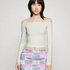 Even&Odd Longsleeve Shoulder Drop White - Débardeur - White