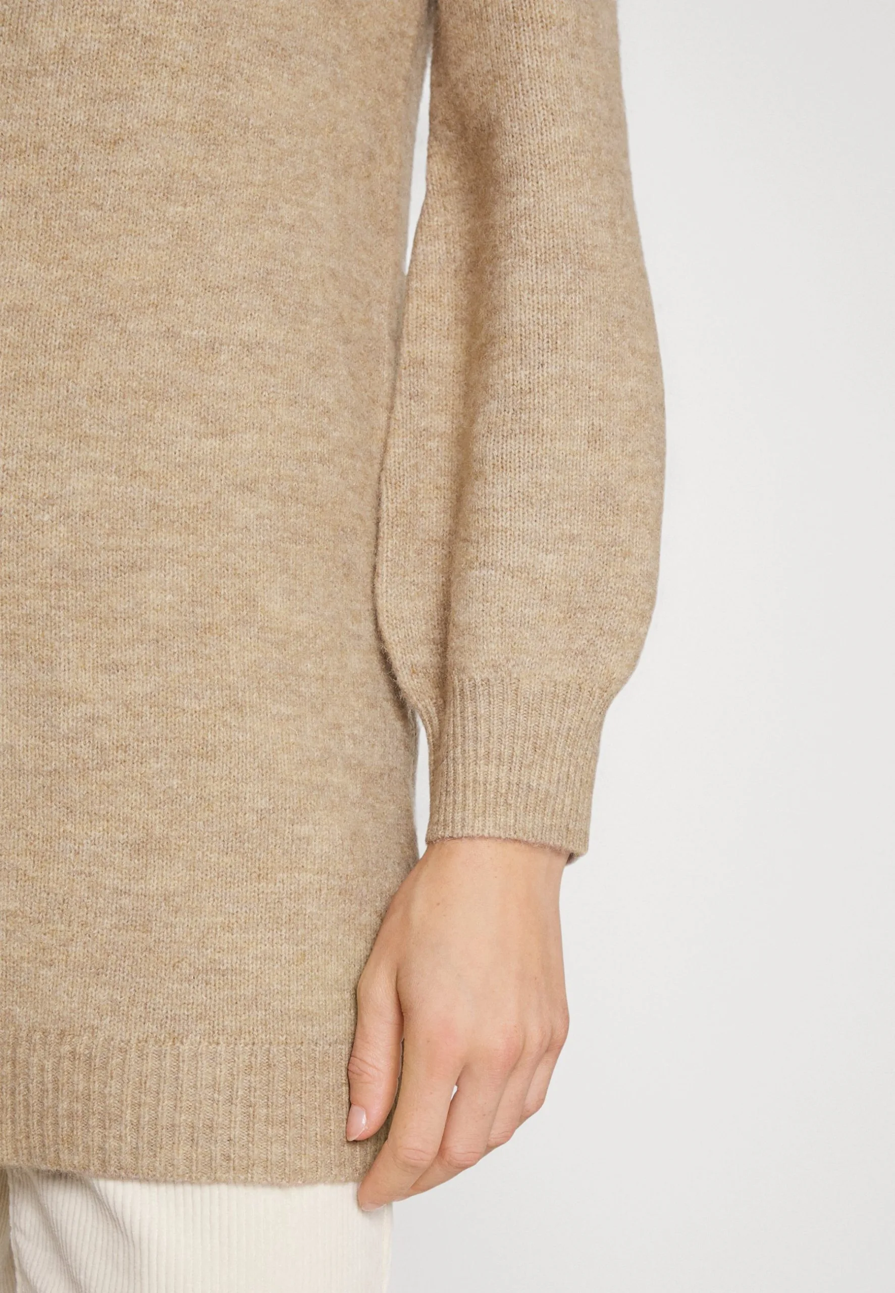 Even&Odd Schulterfrei Mini Strickkleid - Robe Pull - Camel 6 Even&Odd Schulterfrei Mini Strickkleid - Robe Pull - Camel – Image 5