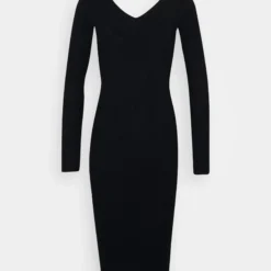 Even&Odd V Ausschnitt Ripp Mini Strickkleid - Robe Fourreau - Black -Even&Odd Soldes 2d27c6c10d9e4537ba4f05123f9090c8 scaled