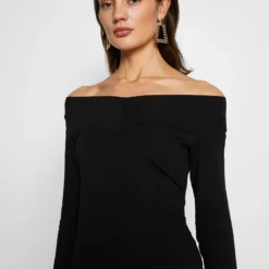 Even&Odd Basic - Off-Shoulder Mini Long Sleeves Dress - Robe Fourreau - Black -Even&Odd Soldes 373c0f31993c4475b95f293b35a213d6 scaled