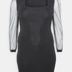 Bodycon Sleeves Low Neck Mini Dress - Robe Pull - Black 12 Bodycon Sleeves Low Neck Mini Dress - Robe Pull - Black -Even&Odd Soldes 38065cccb9bf4910a684ee992b00def3 scaled