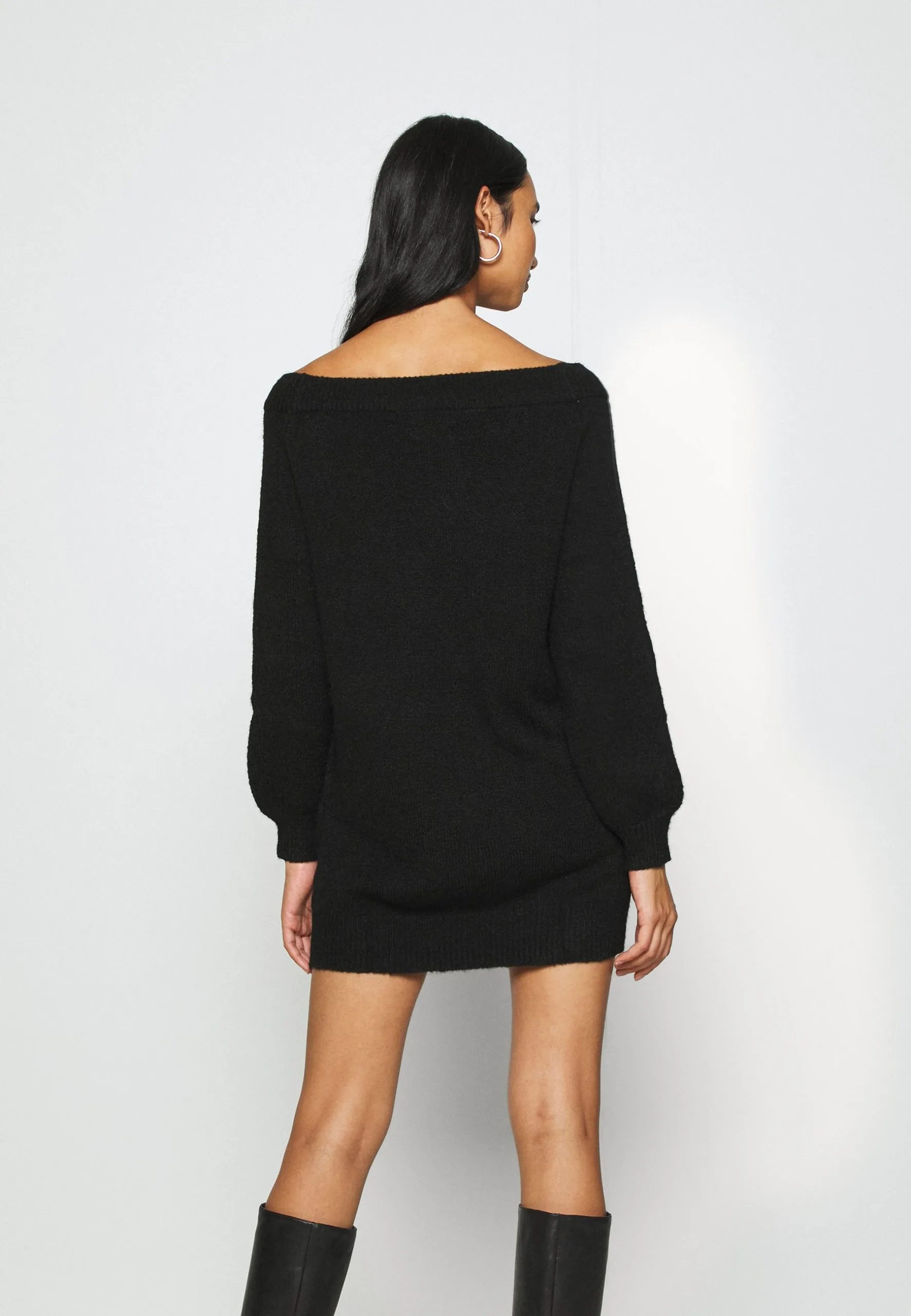 Even&Odd Schulterfrei Mini Strickkleid - Robe Pull - Black 5 Even&Odd Schulterfrei Mini Strickkleid - Robe Pull - Black – Image 3