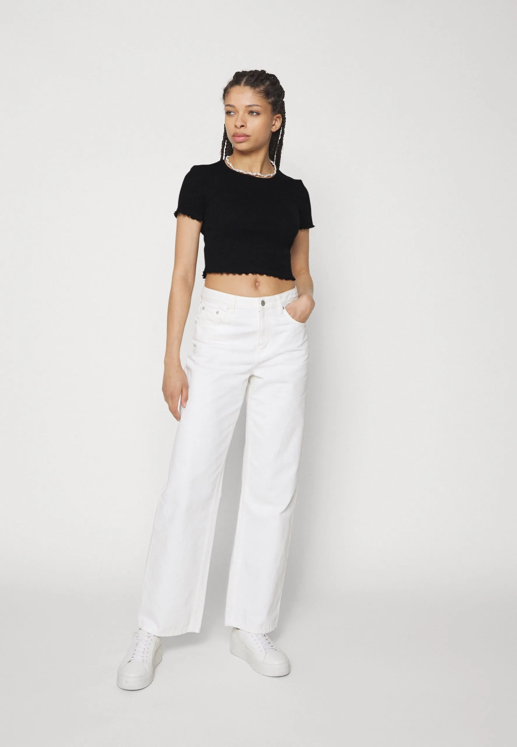 Even&Odd 2 Pack - T-Shirt Basique - Black/Pink 3 Even&Odd 2 Pack - T-Shirt Basique - Black/Pink