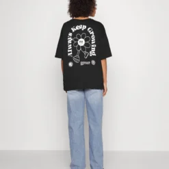 Even&Odd Liz Keep Growing Mascot / 802 - Black - T-Shirt Imprimé - 802 - Black