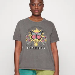 Clare Colorful Mystical - T-Shirt Imprimé - Gray