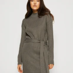 Even&Odd Loose High Neck Dress - Robe Pull - Dark Grey