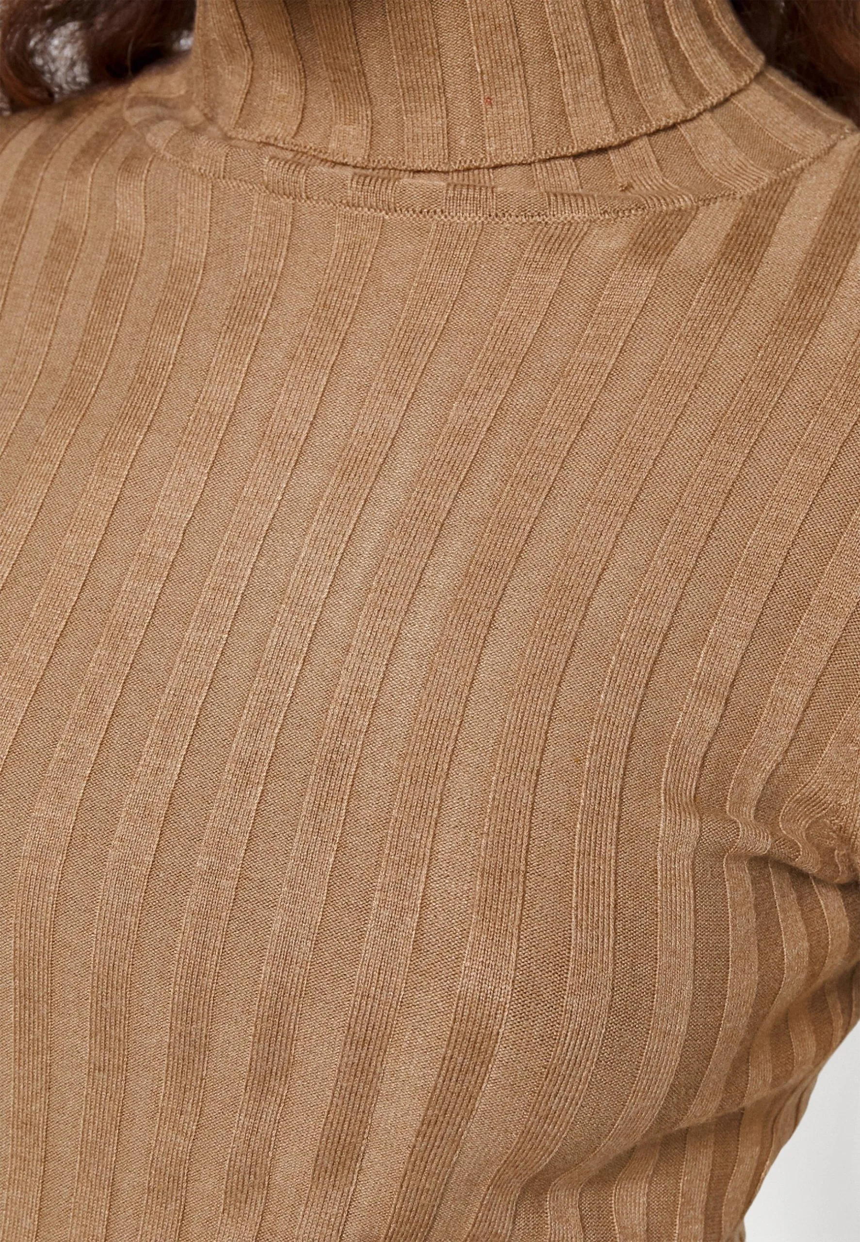 Even&Odd Rollkragen Bodycon Ripp Midi Strickkleid - Robe Fourreau - Camel 8 Even&Odd Rollkragen Bodycon Ripp Midi Strickkleid - Robe Fourreau - Camel – Image 6