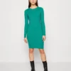 Even&Odd Crew Ausschnitt Ripp Basic Bodycon Mini Strickkleid - Robe Fourreau - Green -Even&Odd Soldes 5242d4124b504604bff7afb21af03855 scaled