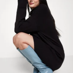 Even&Odd Rollkragen Mini Basic Strickkleid - Robe Pull - Black -Even&Odd Soldes 57c26012aa44484d89ace71e3c8e0104 scaled