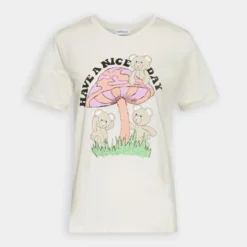 Even&Odd Hattie Mushroom Teddy - T-Shirt Imprimé - Off-White