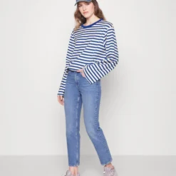 Stripe Tee - T-Shirt À Manches Longues - Blue/Light Blue -Even&Odd Soldes 602f0e32213e44b199ddda51e327432e scaled
