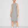 Even&Odd Perkin Neck Midi Bodycon Dress - Robe En Jersey - Mottled Grey -Even&Odd Soldes 64cd9e69fa1647f28b9d62bfd0a056af scaled