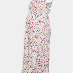 Woven_Mama_Midi Summer Dress - Robe En Jersey - White/Yellow -Even&Odd Soldes 7029cb30af3d473eb2638e3ef6a256a8 scaled