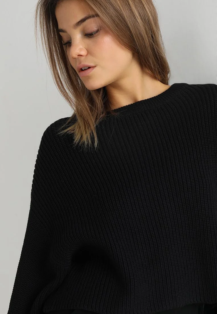 Even&Odd Cropped Jumper - Pullover - Black 5 Even&Odd Cropped Jumper - Pullover - Black – Image 4