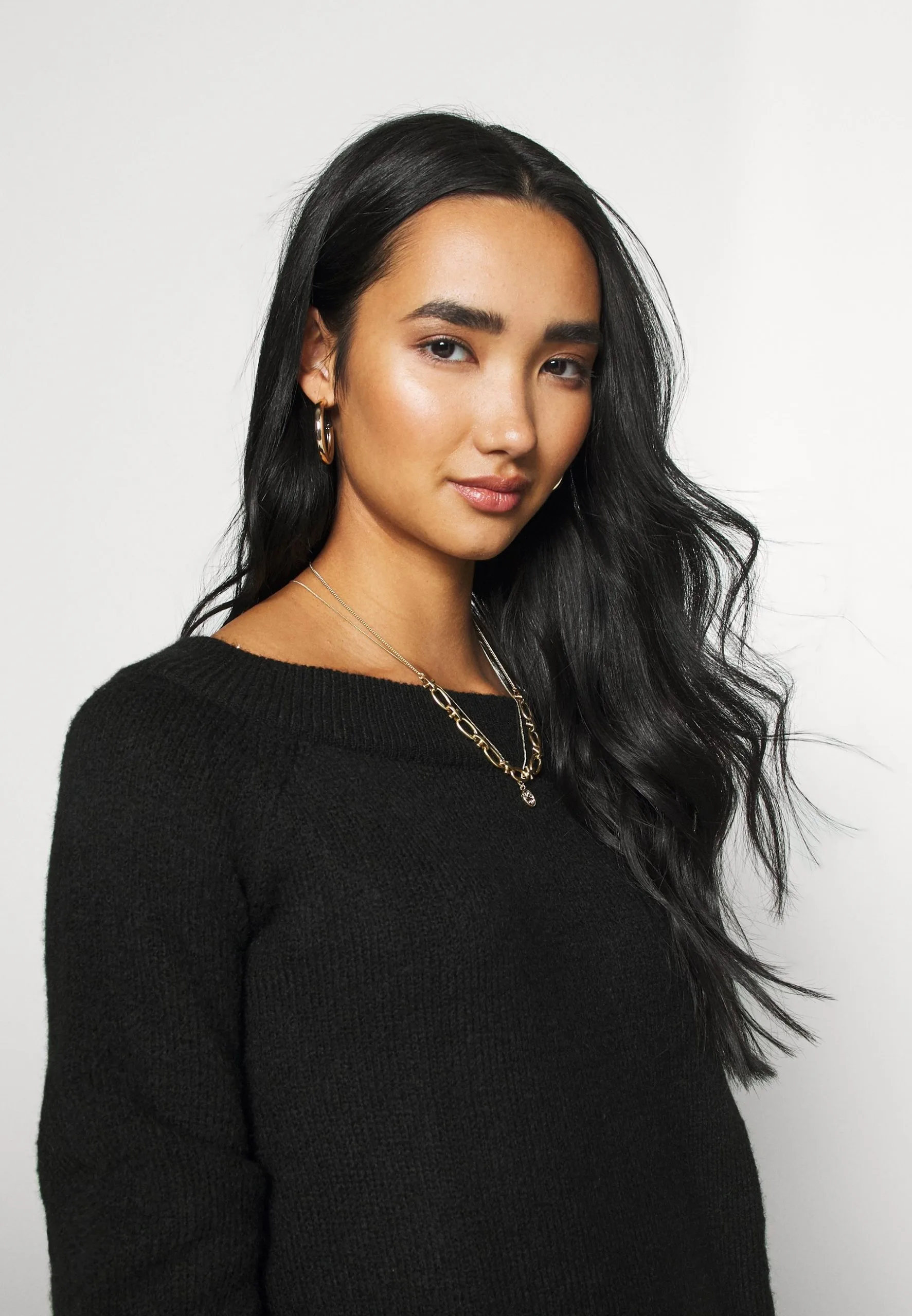 Even&Odd Schulterfrei Mini Strickkleid - Robe Pull - Black 6 Even&Odd Schulterfrei Mini Strickkleid - Robe Pull - Black – Image 4