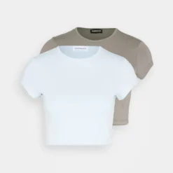 Even&Odd 2 Pack - T-Shirt Basique - Dark Grey/Dark Blue -Even&Odd Soldes 7b144afc78bb4bf481482655f990e651 scaled