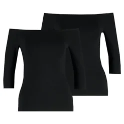 Even&Odd 2 Pack - T-Shirt À Manches Longues - Black