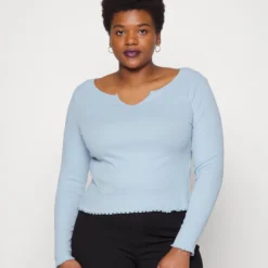 Bpdycon Fit Long Sleeve - T-Shirt À Manches Longues - Light Blue