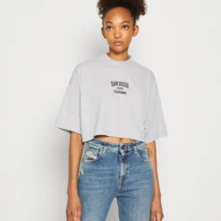 Even&Odd T-Shirt Imprimé - Mottled Light Grey