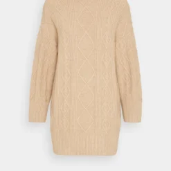 Even&Odd Perkin Ausschnitt Mini Strickkleid - Robe Pull - Tan -Even&Odd Soldes 9608bdd0d6744137b9e43bb7b918d0ee scaled