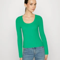 Even&Odd Ribbed - Variegated - Pullover - Green