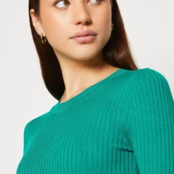 Even&Odd Crew Ausschnitt Ripp Basic Bodycon Mini Strickkleid - Robe Fourreau - Green 13 Even&Odd Crew Ausschnitt Ripp Basic Bodycon Mini Strickkleid - Robe Fourreau - Green -Even&Odd Soldes 9f51d1457ffa416fa5b477b4ad997942 scaled