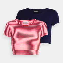 2 Pack - T-Shirt Basique - Red/White/Dark Blue -Even&Odd Soldes a1fdbaea533b437baaead670076c1647 scaled