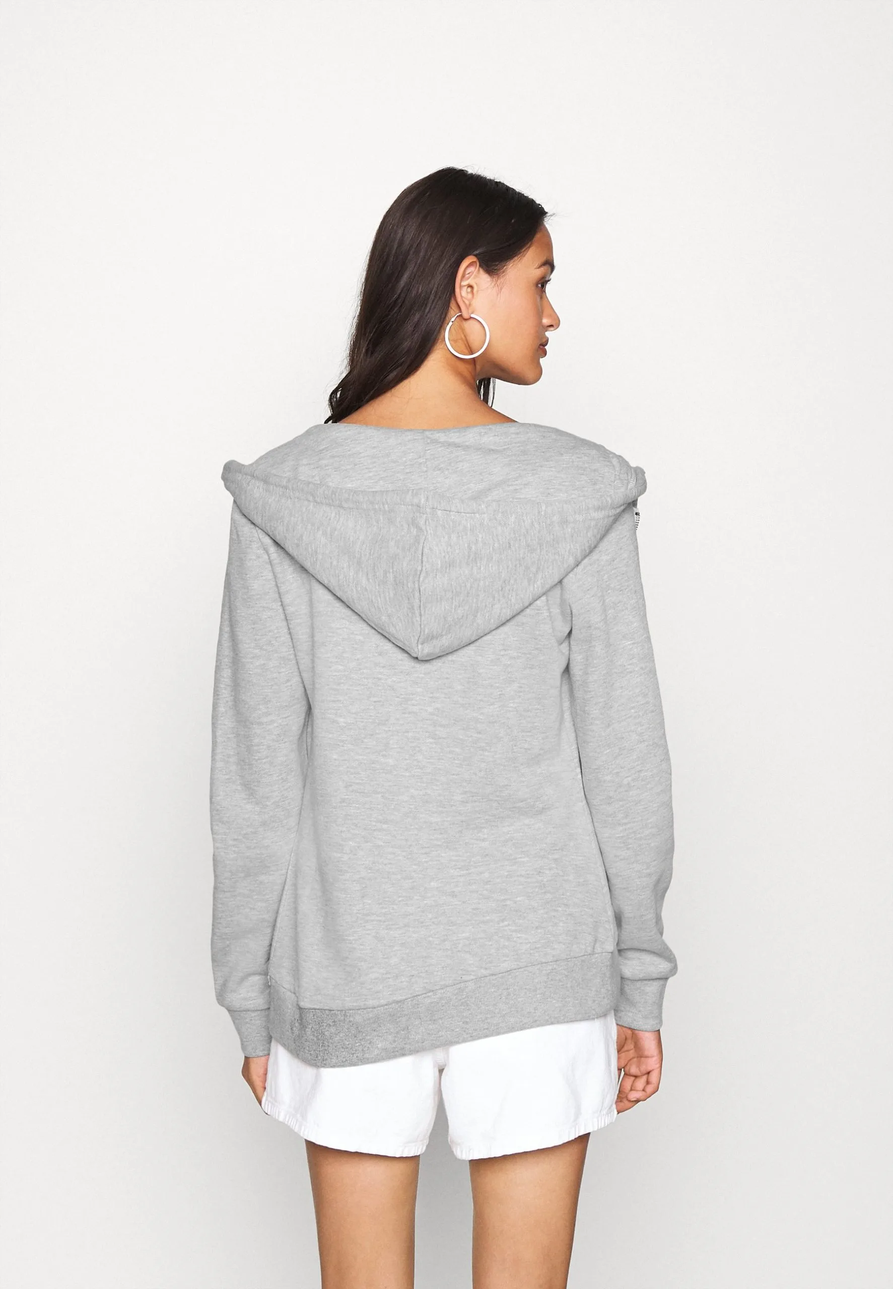 Even&Odd Sweat Zippé - Mottled Light Grey 5 Even&Odd Sweat Zippé - Mottled Light Grey – Image 3