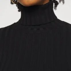 Even&Odd Rollkragen Bodycon Ripp Midi Strickkleid - Robe Fourreau - Black -Even&Odd Soldes a8d7be3763f9437d9b815dad9827cbac scaled