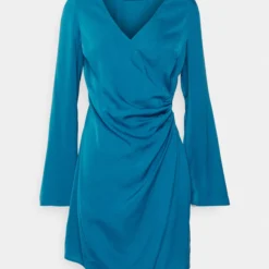 Even&Odd Woven Drape Mini Dress - Robe De Soirée - Blue -Even&Odd Soldes af86113c264140d39d0f503f0a7af9c1 scaled
