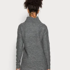 Even&Odd Rollkragen Mini Strickkleid - Robe Pull - Mottled Dark Grey -Even&Odd Soldes b172208482fd4beda32c2a5e9f1bf07c scaled