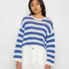 Even&Odd Pullover - White/Blue