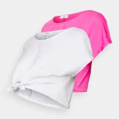 2 Pack - T-Shirt Basique - White/Pink 14 2 Pack - T-Shirt Basique - White/Pink -Even&Odd Soldes b4a7dce2f556451f83f8e05a1061c5ed scaled