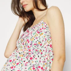 Woven_Mama_Midi Summer Dress - Robe En Jersey - White/Yellow -Even&Odd Soldes b7cab196370943d2be857c48b882402a scaled