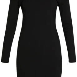 Even&Odd Basic - Off-Shoulder Mini Long Sleeves Dress - Robe Fourreau - Black -Even&Odd Soldes d27d7ed4551944c9befacf1eb5758665 scaled