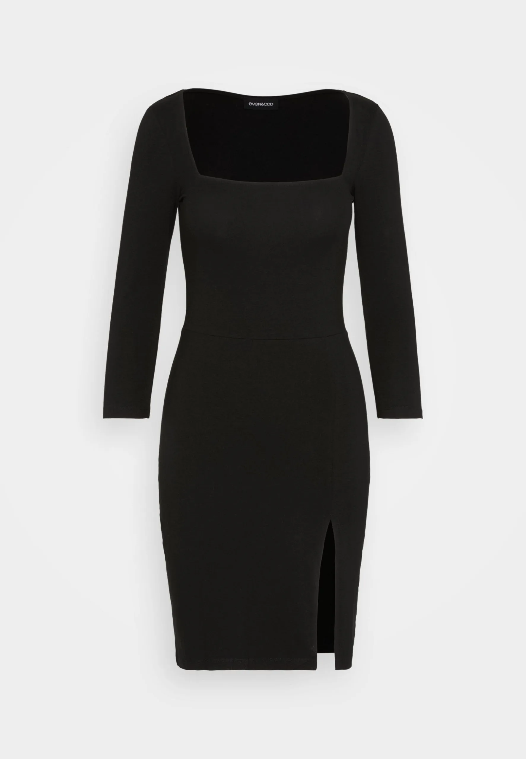 Even&Odd Square Neck Quarter Sleeves Bodycon Mini - Robe En Jersey - Black 7 Even&Odd Square Neck Quarter Sleeves Bodycon Mini - Robe En Jersey - Black – Image 5