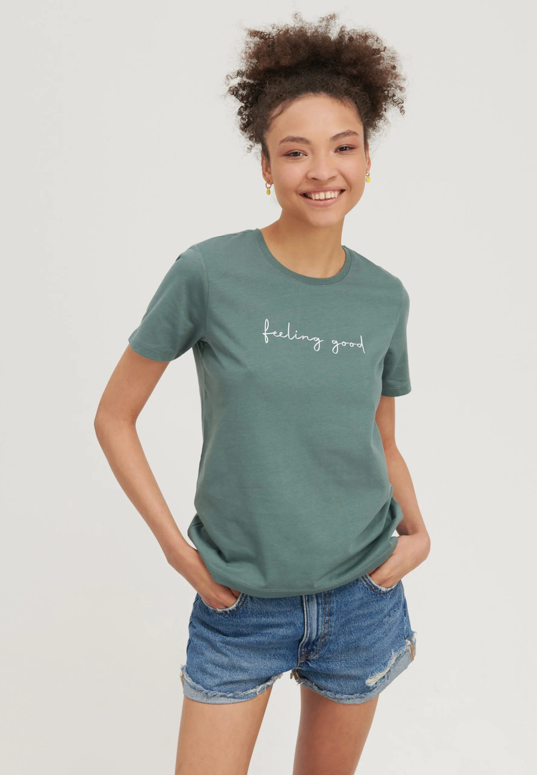 Even&Odd 2 Pack - T-Shirt Imprimé - Teal/Black 4 Even&Odd 2 Pack - T-Shirt Imprimé - Teal/Black – Image 2