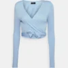 Cropped Wrap - T-Shirt À Manches Longues - Light Blue -Even&Odd Soldes e38f3b52da424425a027123aaff257b9 scaled