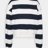 Even&Odd Sweatshirt - Dark Blue/White 1 Even&Odd Sweatshirt - Dark Blue/White -Even&Odd Soldes e459073608c942cf8558b22f77019736 scaled