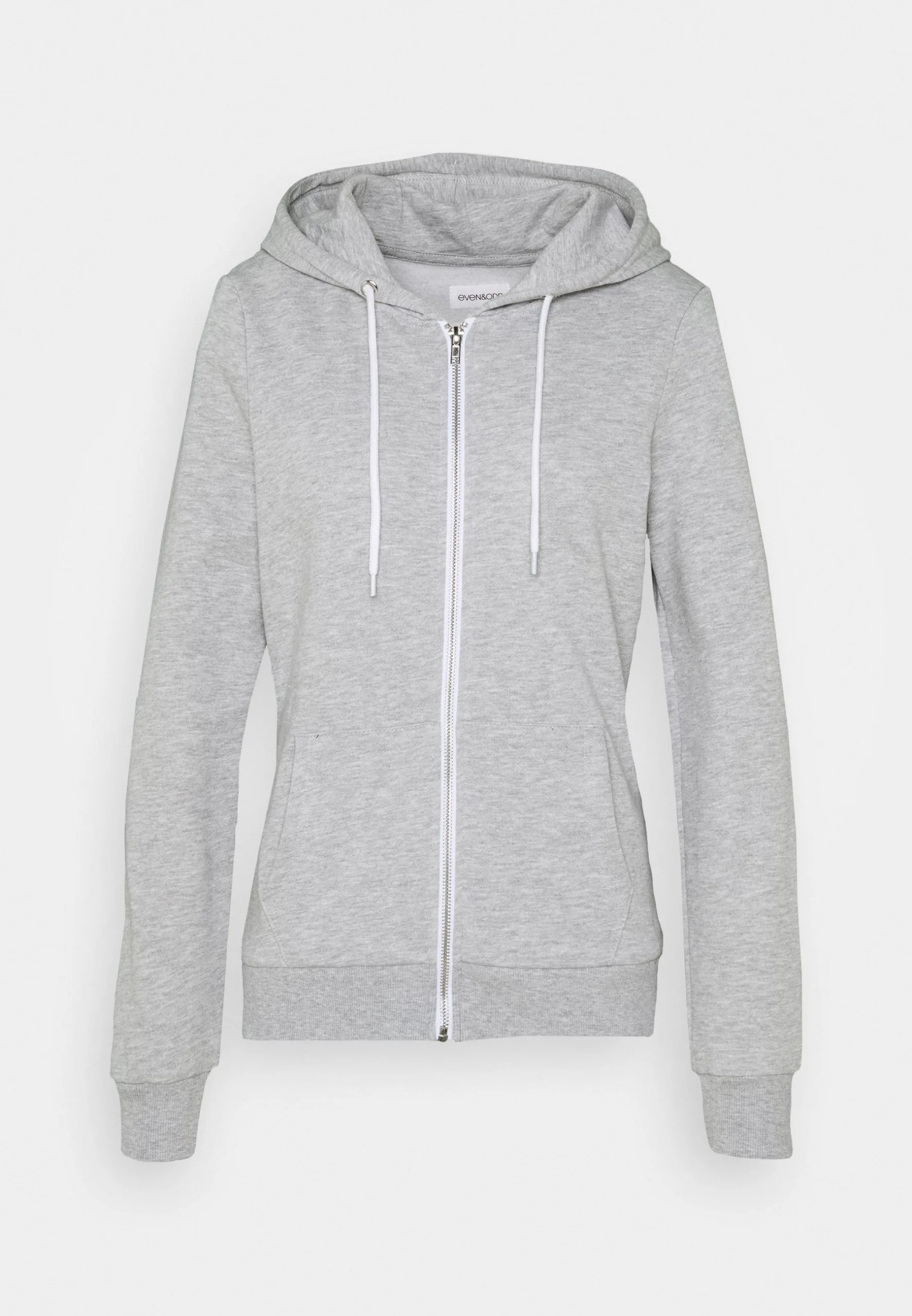 Even&Odd Sweat Zippé - Mottled Light Grey 6 Even&Odd Sweat Zippé - Mottled Light Grey – Image 4